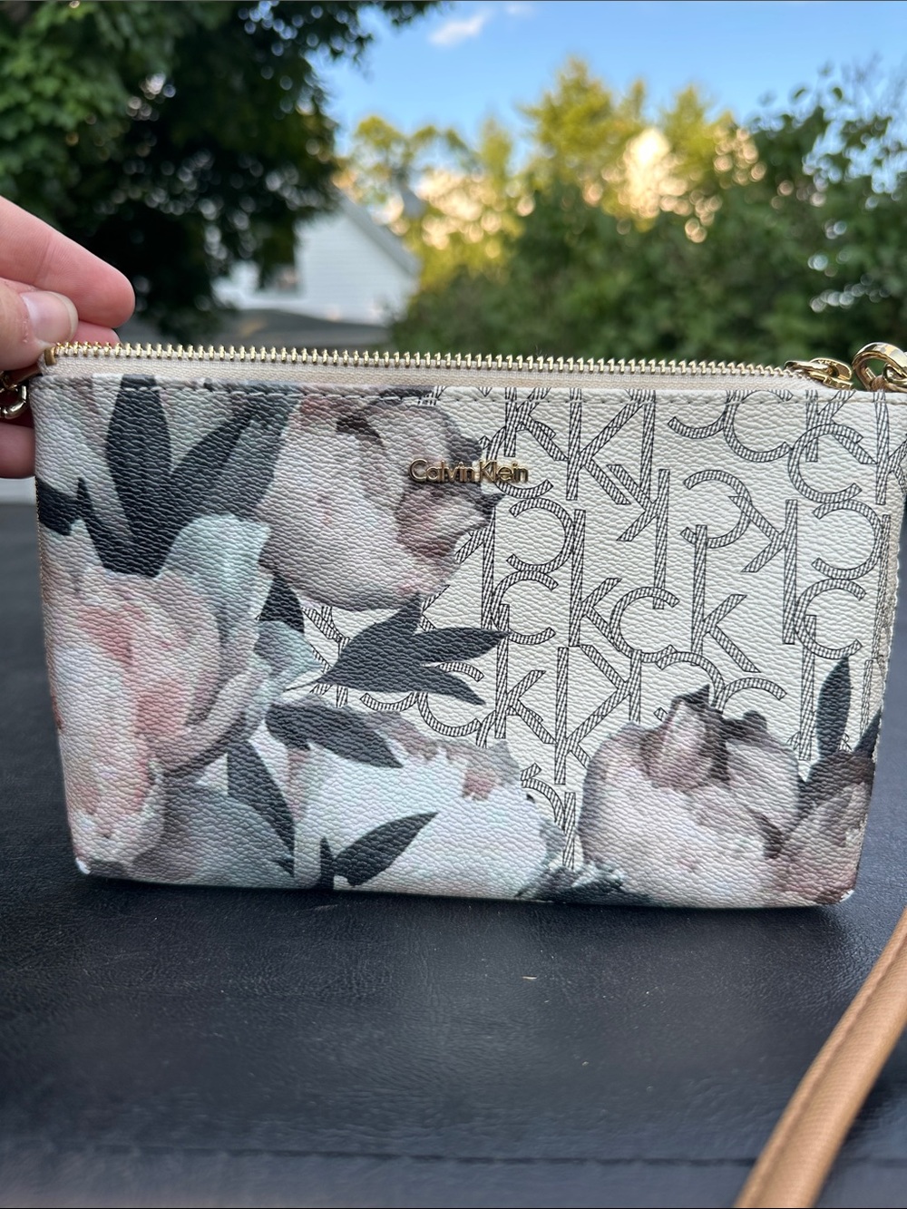 Calvin Klein Hayden Floral Monogram Crossbody Ba
